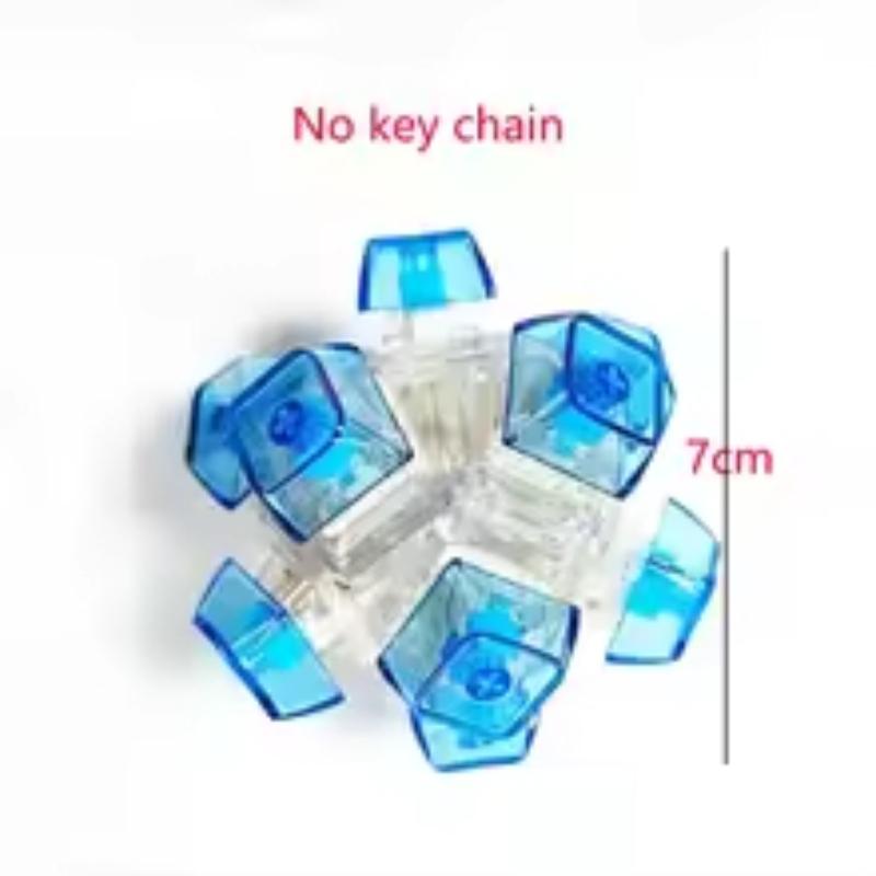 Klíčenka na klávesnici LED Fidget hračky Křišťálový kliker Senzorická hračka pro úlevu od stresu Klíčenka na klávesnici Fidget gadget pro dospělé děti