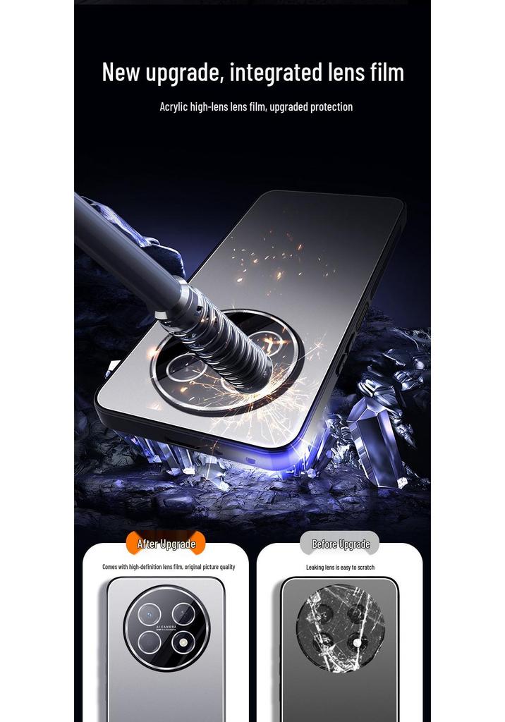 Enjoy 90 Pro Max Huawei 90 Plus Case: Built-in Lens Film, Metal Frosted, Full Coverage, Anti-Drop