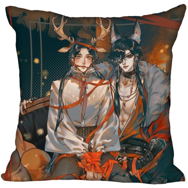 New Arrival Tian Guan Ci Fu Pillow Cover Bedroom Home Wedding Decorative Pillowcase Square Zipper Pillow Cases Soft No Fade 0913
