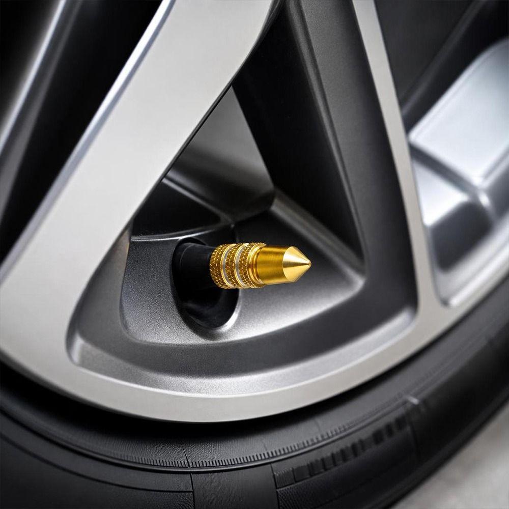 4pcs Aluminum Anodized Tire Valve Caps Motorcycle Electric Vehicle Valve Core for Car SUV Truck