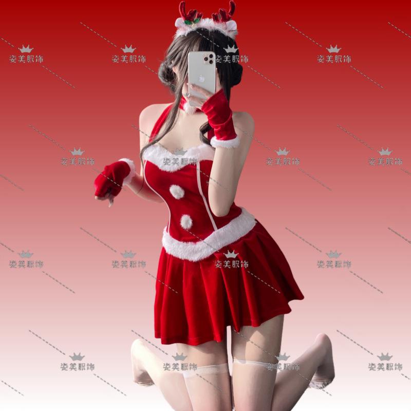 2024 New Christmas Clothing Christmas Uniform Set Cos Clothing Christmas Costume Full Set Santa Claus Halloween