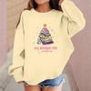 Children's Fashionable Casual Long-sleeved Loose Christmas Print Pullover Sweatshirt
