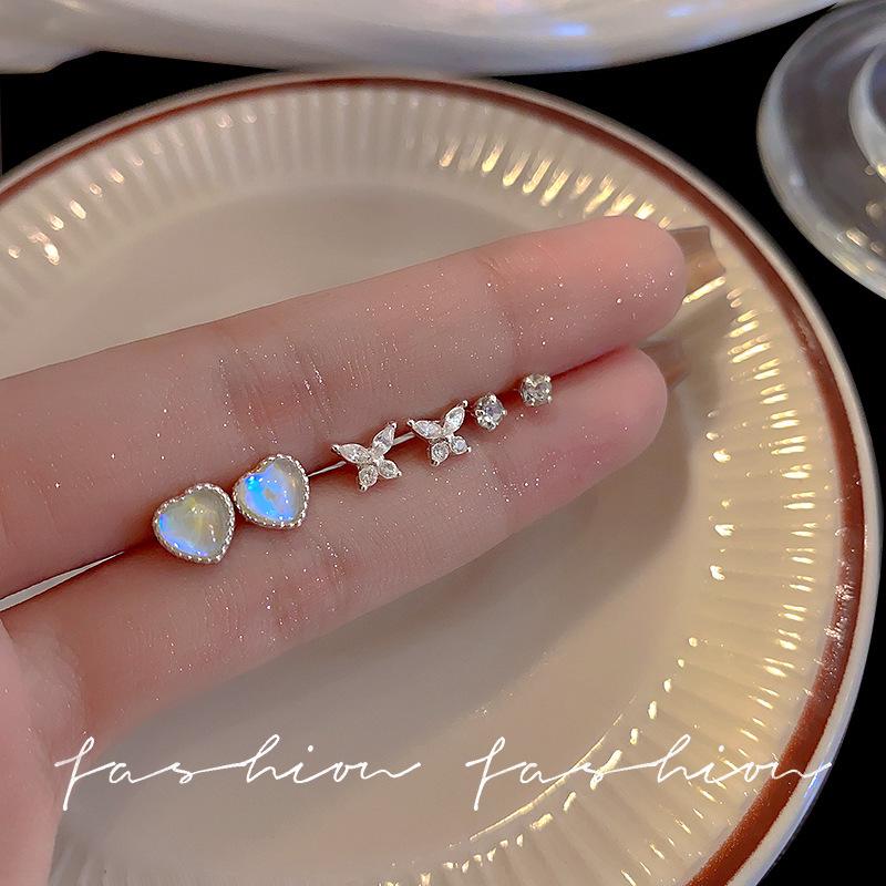 925 Silver Needle Luxury Stud Earrings Set: Exquisite, Versatile Fashion for Women
