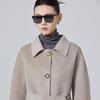 Elegant Double-Sided Wool Coat with Doll Collar and Multi-Button Design