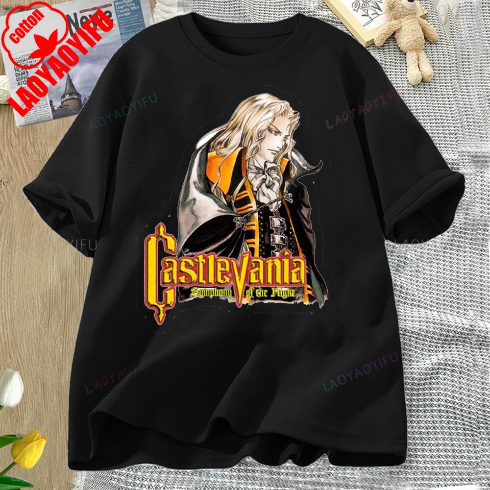 Castlevania Alucard Carmilla Printed T-shirt Tops Castlevania Alucard Street Fashion Hip Hop Casual Comfortable Personality