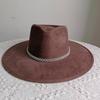 Fedora Suede Wide Brim Hat Unisex Western Wide Brim Rancher Hat Pure Suede Jazz Hat Horse Riding Party Gift Hat Wide Brim Hat
