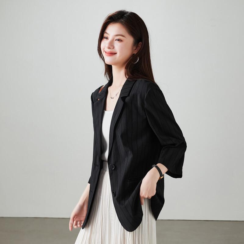 Женский минималистичный блейзер SOFSIL из смесовой льняной ткани XL