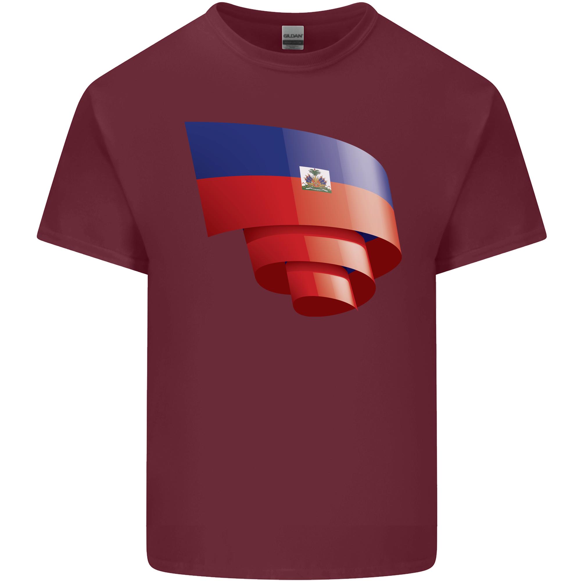 Curled Haiti Flag Haitian Day Football Unisexs Light Cotton TShirt S