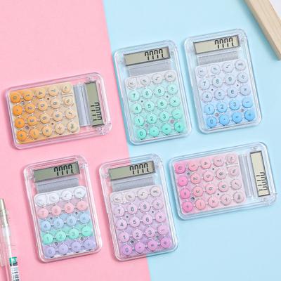 Calculator Student Cute High Value Calculator Small Portable Transparent Candy Color Calculator