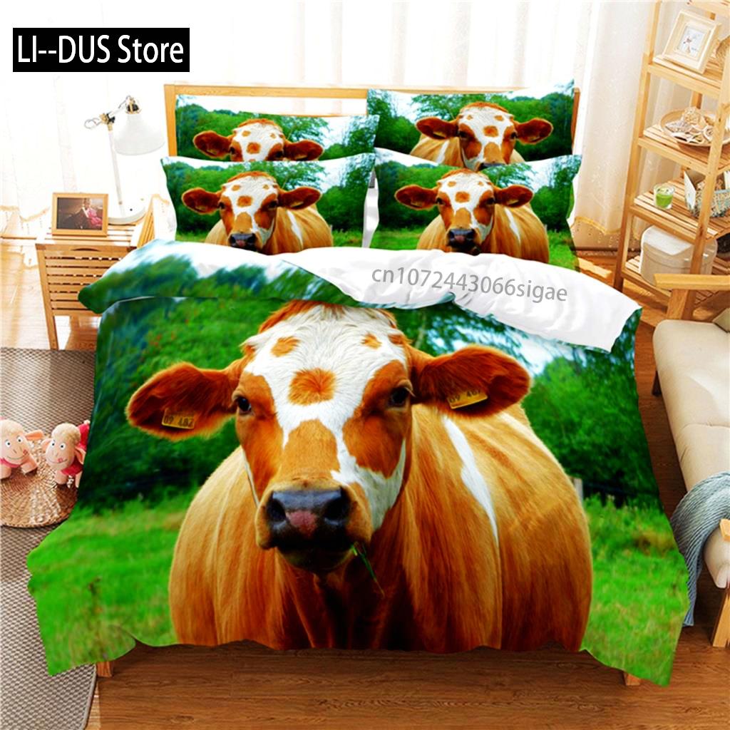 Blue Sky Cow Bedding Set Duvet Cover Set 3d Bedding Digital Printing Queen Size Bedding Set Fashion Design