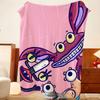 Cartoon A-Aaahh Real M-Monsters Throw Flannel Throw Blanket, Lightweight Cozy, Durable Washable Cute Cool