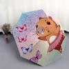 Capybara Themed Travel Umbrella-8 Ribs Automatic Opening and Closing, Portable Folding Design, Compact and Stylish Umbrella Suitable for Out