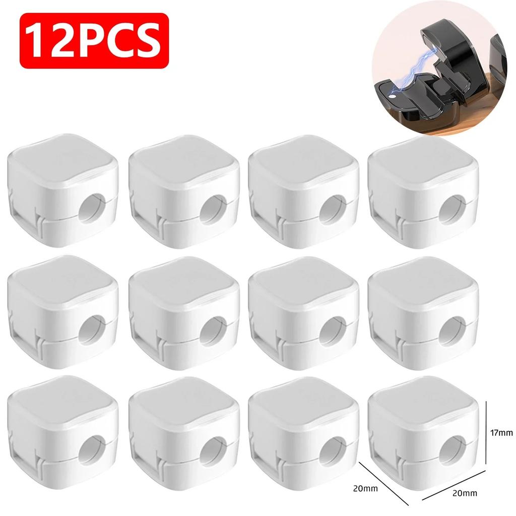 6/12/24PCS Magnetic Cable Organiser Clips Cable Management Wire Manager Cord Holder Charging Cable Winder Wall Mounted Hook