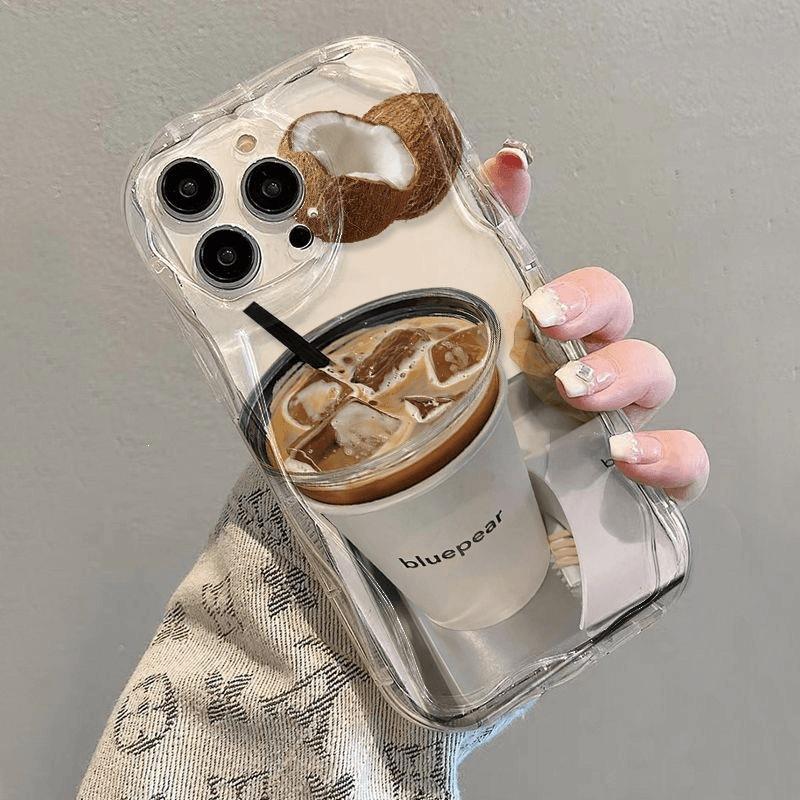 Ice American Coconut Suitable for Apple 16PRO Mobile Phone Case iPhone15promax Anti-drop 14 Summer XR Soft 12