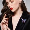 Fashion Rhinestone Shining Crystal Butterfly Brooches For Women Clothing Coat Jewellery Accessries Gifts