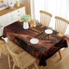 Tablecloth Landscape Waterproof Rectangle Table Cover House Amazing View Countryside Great for Parties, Holiday Dinner, Wedding
