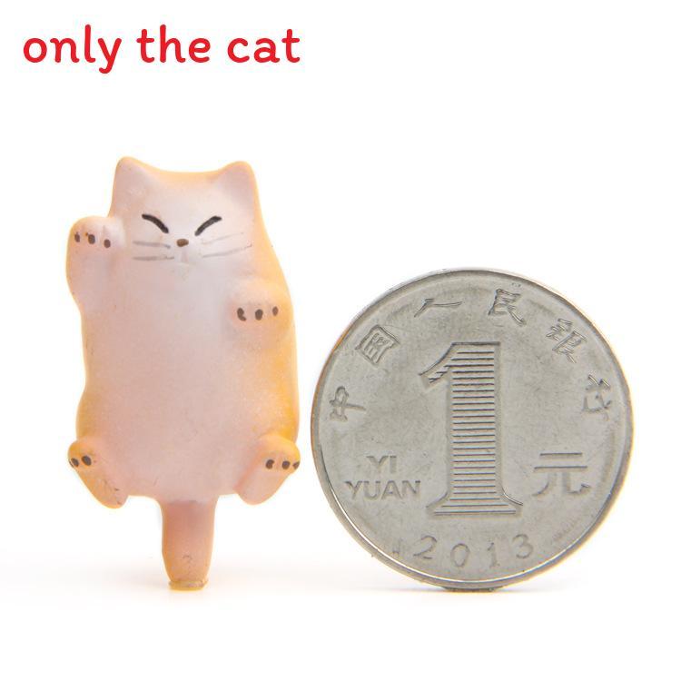 Niedliches Cartoon Schlafendes Dickes Katze Mini Modell Ornamente Set Dekoration Zubehör Für Küchenorganisator Und Geschenk