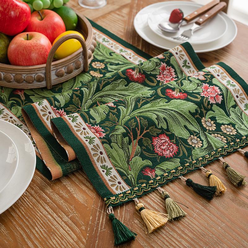 American Retro Light Luxury Table Runner – Elegant Dining & Coffee Table Cloth