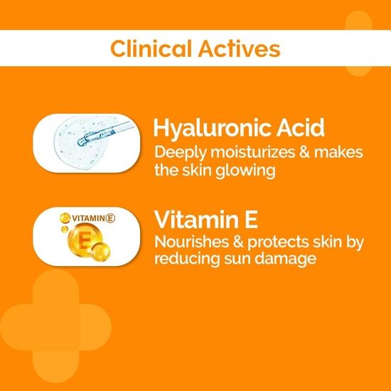 The Derma Co 1 % Hyaluronic Long Lasting Sunscreen Spf 50 Pa++++ Mit Hyaluronsäure und Vitamin E für Breitbandschutz – 50 g, alle Hauttypen