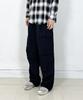 SK8ER ROCK Knee Tuck Cargo Nylon Wide Pants Black