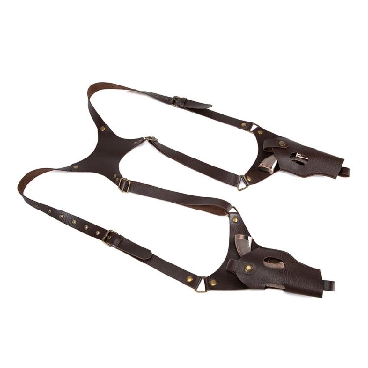 Practical PU Leather Shoulder Holsters For Role Playing And Outdoor Exploration Adjustable Outdoor Adventures Holsters