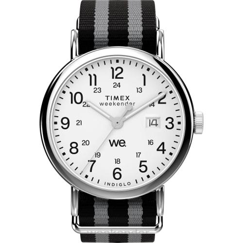 

Timex Uni Weekender 40mm, Gray/Silver Tone/White, Modern