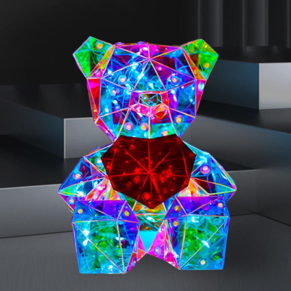 Cartoon Crafts Decor Iridescent LED Light Up Figurines Ornaments Halloween Spooky Festival Christmas Party Gift for Kids Friends