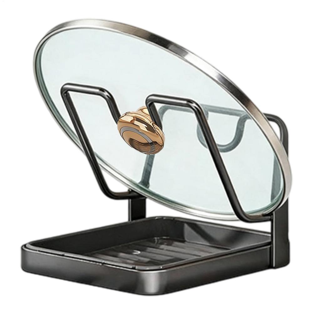 Pot Lid Organizer Cooking Utensil Holder Rest Lid And Spoon Rest Holder For Kitchen For Pantry Cupboard Counter Apartment