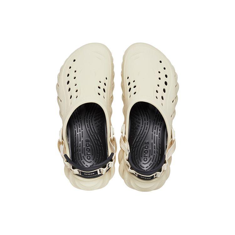 Crocs Echo Clog Bone Black Unisex Sneakers Cream 207937-2YJ
