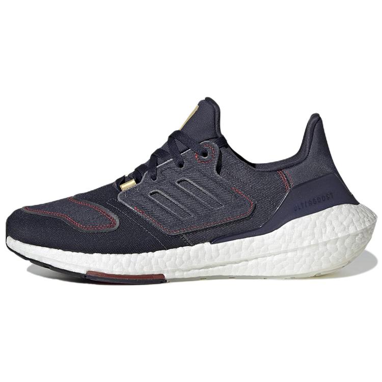 New Adidas Ultra Boost 22 Denim Shadow Navy Vivid Red GX9146