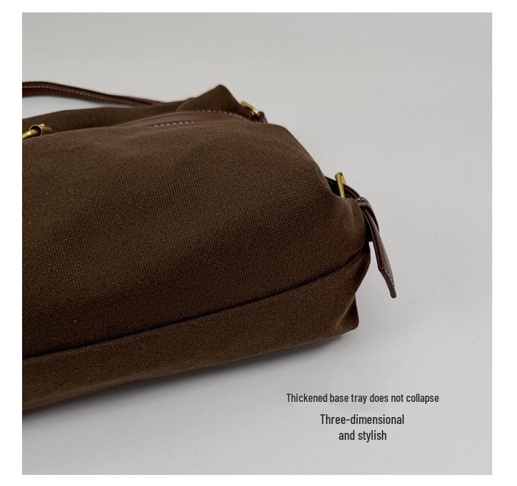 2026 Korean Style One-Shoulder Women's Large Capacity Crossbody Bag - High-End Solid Color Tote