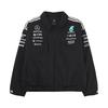X Mercedes-Amg Spolupráce Mercedes - Amg Ss25 Petronas F1 Tým Pohodlná Pruhovaná Volná Bunda na Zip Pánská Bunda Černá JX0748
