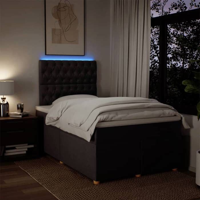 Maison Exclusive - Sommier à lattes de lit avec matelas Marron foncé 120x200 cm