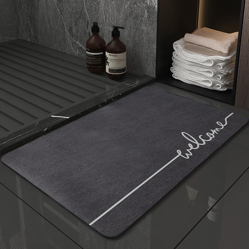 Diatomaceous Earth Non-slip Bathroom Floor Mat - Absorbent, Minimalist, Dirt-resistant Mat