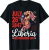 Happy Liberia Independence Day Liberia Liberian Flag T-Shirt