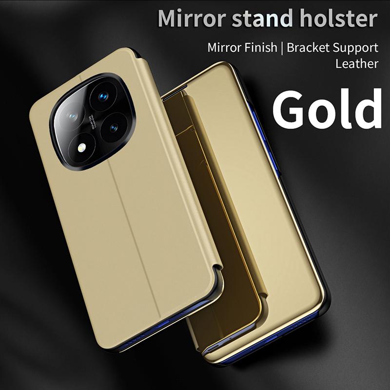 Pouzdro Redmi Note 14 Pro Mirror Flip Stand Case Pouzdro Pro Xiaomi Redmi Note 13 14 12 Pro Plus 5G 12S Plná Ochrana Nárazník
