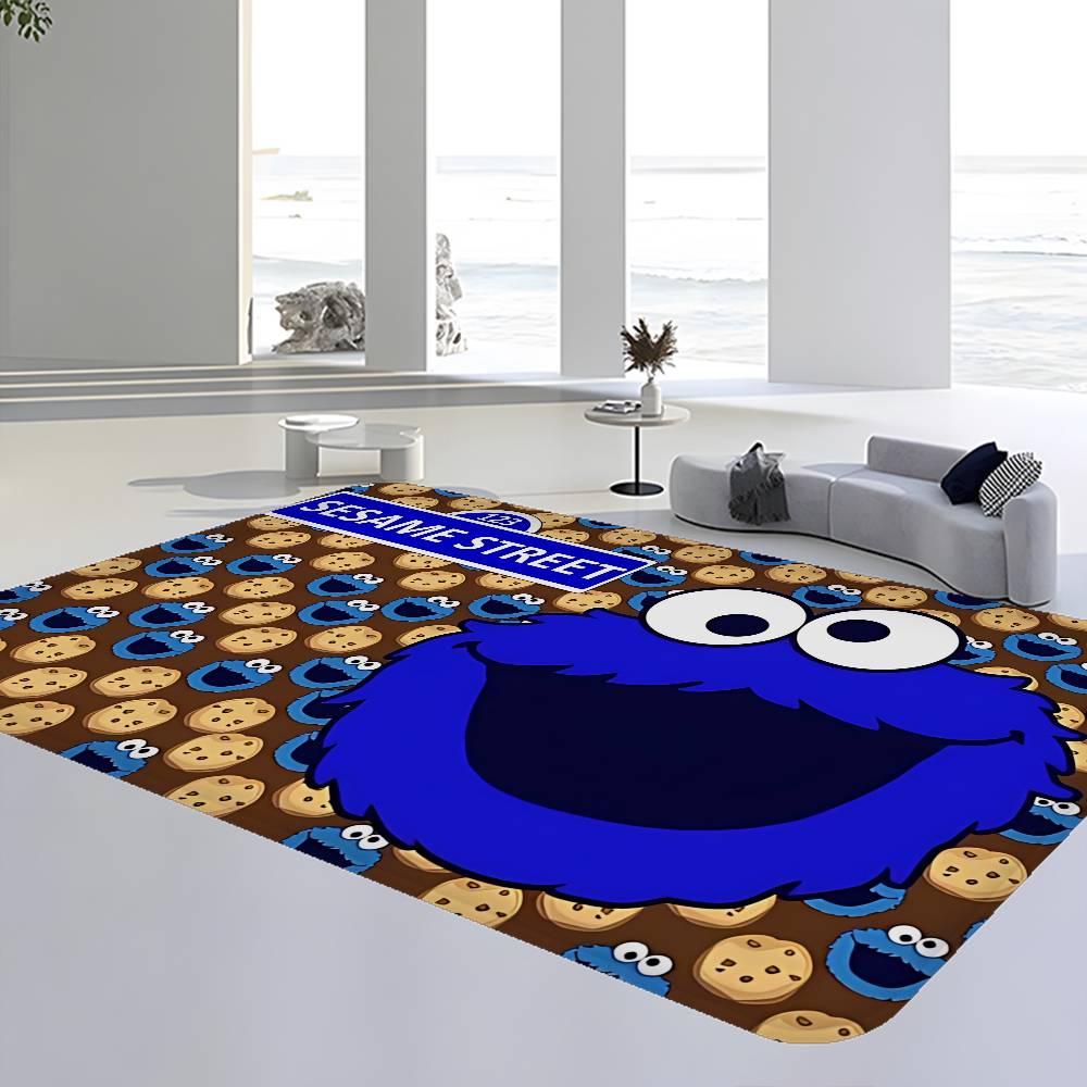 Cute S-Sesame Cookies S-Street Kitchen Mat Kids Room Bedroom Decoration Balcony Anti-Slip Doormat Living Room Alfombra