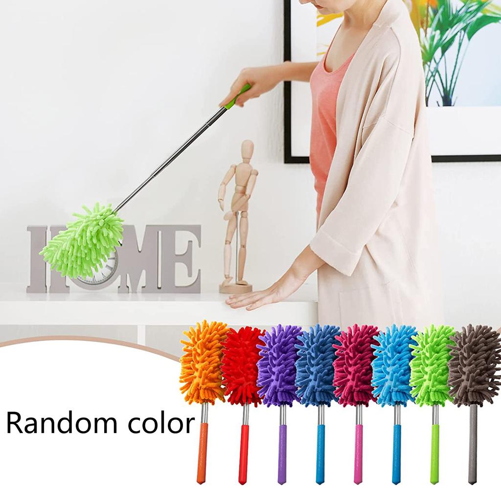 11'' To 31'' Extendable Telescoping Microfiber Duster Bendable Brush Washable Dusting Brush for Office Home Car