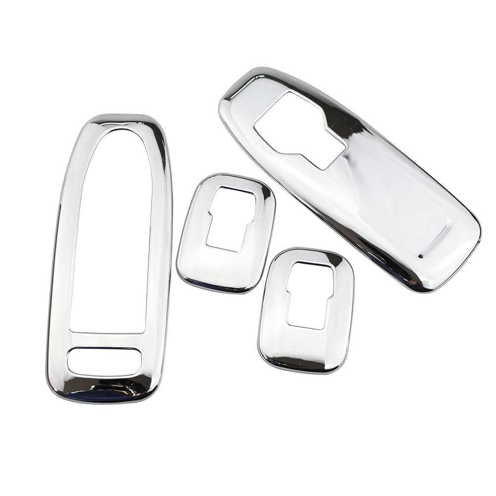 4PCS Windows Lifter Panel Cover Trim for Peugeot 2008 208 2014-2019 ABS Door Window Lift Button Switch Decoration Sticker Accessories