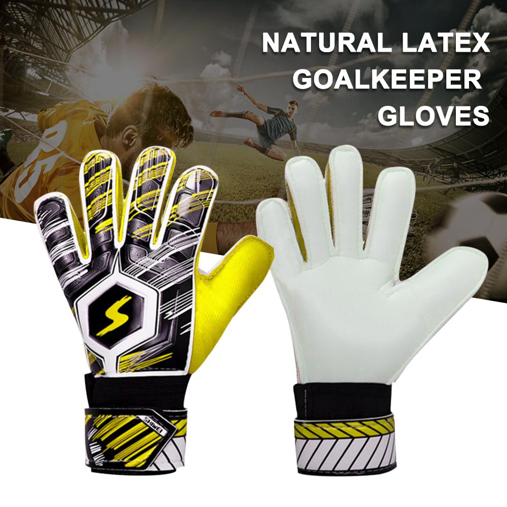 Goalie Gloves Latex Soccer Goalie Goalkeeper Gloves Anti-slip Thicken Football Glove Finger Protection Gloves Soccer Equipment