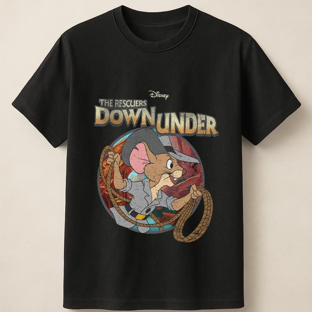 The Rescuers Down Under Mouse Safari Look with Rope Unisex T Shirt Unisex T-Shirt M