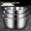 German Stainless Steel Bowl Set for Vegetable Washing, Egg Beating, Dough Kneading, and Cooking - Free Shipping