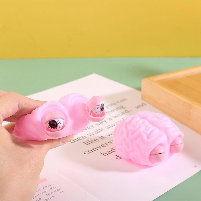 Anti Stress Flippy Brain Squishy Eye Ping Squeeze Toy Anxiety Relief Toy