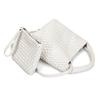 Nischen-Webtasche Sommer einfarbig Gemüsekorb tragbare Mutter-Kind-Tasche lässige Retro-Umhängetasche