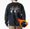 350G Heavy Sweater Men'S Loose Large Size Fat American Trendy Brand Printed Bottoming Shirt Versatile Crew Neck Jacket