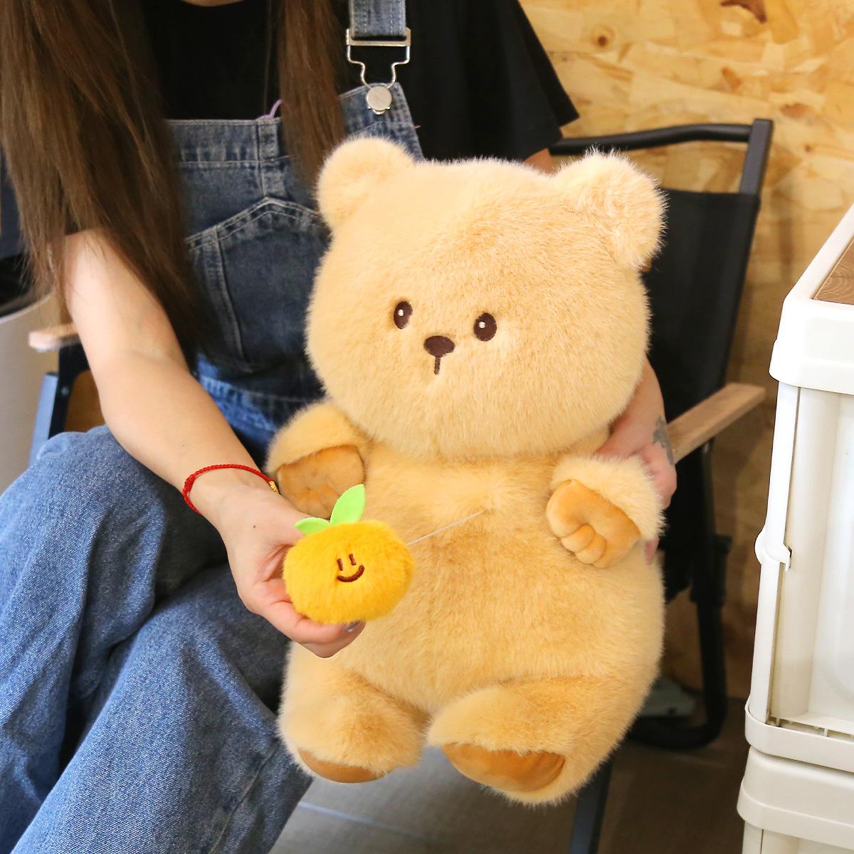 

Cute bear doll sleeping holding girl child throw pillow kitten plush toy doll cloth doll giving gift girl 45cm