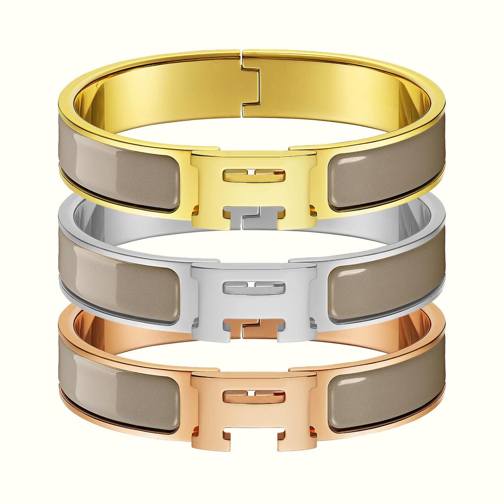 Bracelet classique 2025 avec lettre H, bracelet en émail multicolore, argent 925