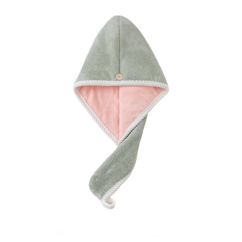 Super absorpční rychleschnoucí ručník na vlasy z korálového fleecu pro ženy