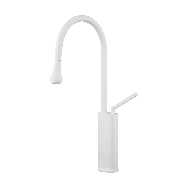 

Белый выдвижной смеситель для раковины в ванной латунный простой выдвижной вращающийся для горячей и холодной воды смеситель для раковины черный кухонный смеситель для раковины белый