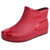 Rain shoes low-top rain boots short tube non-slip velvet water boots thermal cover shoes comfortable wear-resistant youth comfortable